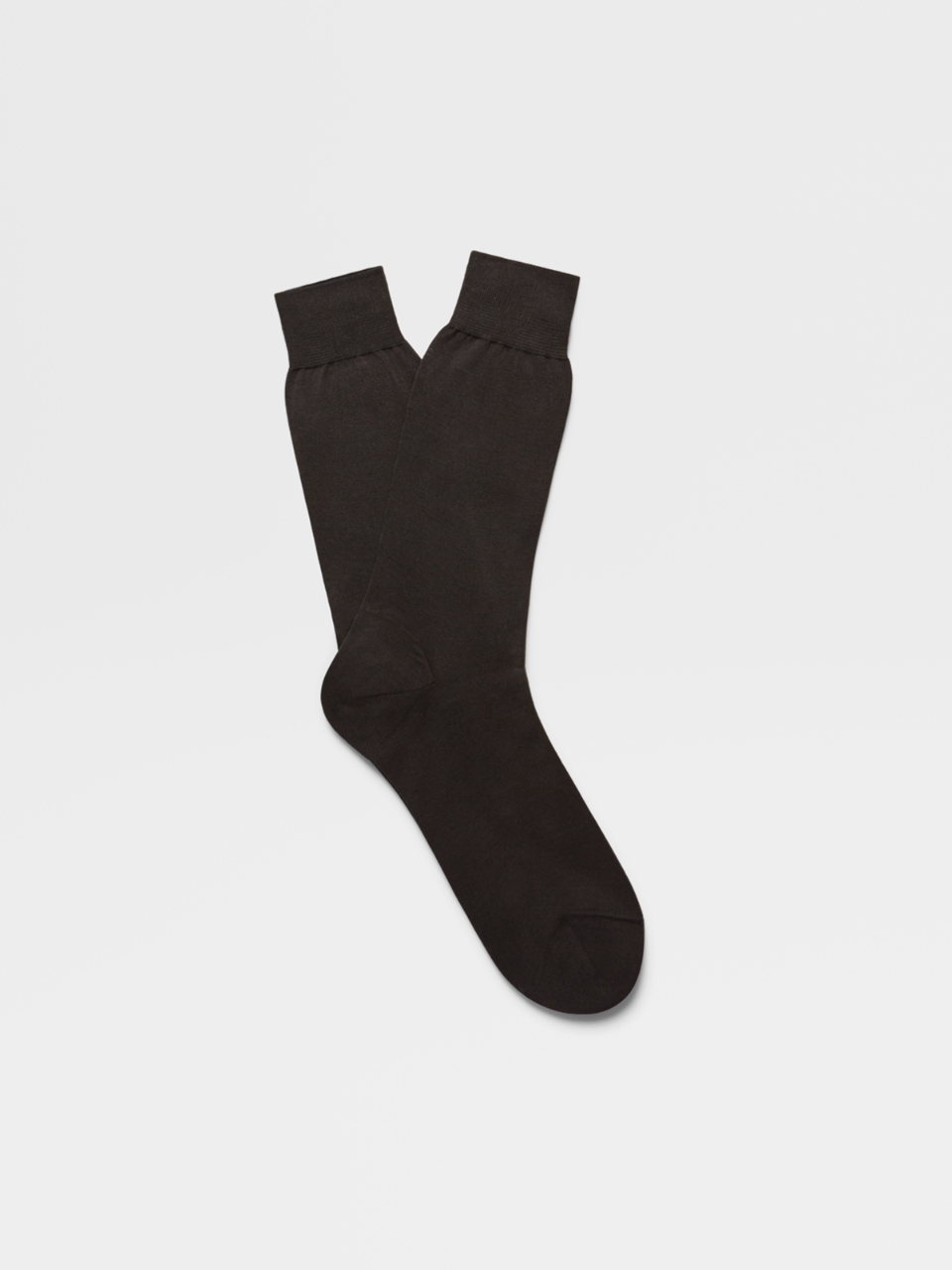 Plain Dark Grey Mid Calf Socks